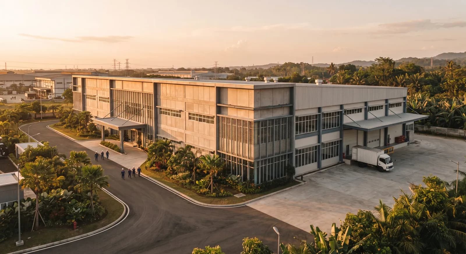 Bangunan pabrik di kawasan industri